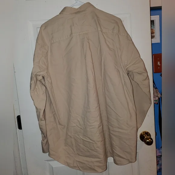 5 for $20 | Nautica Olive and Beige Button Down Shirts Bundle (2pc) - Picture 13 of 14
